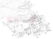PIAGGIO MP3 400 HPE Classic-Sport E5+ (EU) Rear cover - Splash guard
