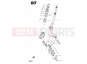 36 - FRONT FORK - Suzuki CS50 / CS50D / CS50G D (1983)