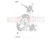 58 - FRONT WHEEL - Suzuki DL1000 K9 (2009) V-Strom (E02,E19,E24)