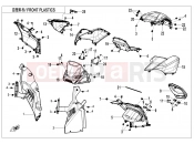CFMOTO CFORCE 1000 (CF1000ATR-2A) FRONT PLASTICS(8\'\' DASHBOARD,WITH GEARSHIFT LOCK) - F04-2-D-V2
