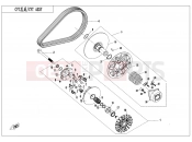 CFMOTO 2021 ATV CFORCE 450 (CF400AU-A) CLUTCH @^ CVT ASSY.(18g WEIGHT ROLLER) - E05-A-V3