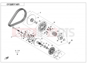 CVT ASSY(NON SPEED LIMITED@^V5 THRUST COLLAR) - E05-C - CFMOTO CFORCE 850 (CF800AU-2A) 2017
