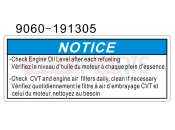 CFMOTO UFORCE 800 (CF800-3) WARNING DECAL, DASHBOARD(CANADA) - F19-T