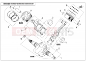 CFMOTO 2021 SSV ZFORCE 800 (CF800) CRANKSHAFT @^ CONNECTING ROD @^ PISTON ASSY. - E04-V1
