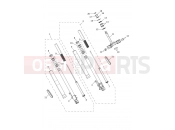 Triumph 2026 SCRAMBLER 1200 X Front Forks & Lower Yoke