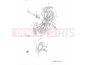 SUZUKI DR350S L (1990) (E03,E28,E33) 43 - FRONT WHEEL