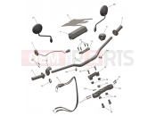 Handlebars, Upper Yoke & Mirrors - Triumph TF250-E 2025