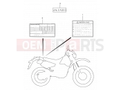 SUZUKI DR350SE T (1996) (E02,E04,E18,E94) 43A - LABEL (MODEL T/V/W/X)