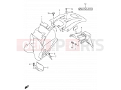 SUZUKI DR650SE K2 (2002) (E04,E17,E18,E24,E34) 41A - REAR FENDER (MODEL K4/K5 E24)