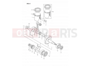 SUZUKI DS80 M (1991) (E03) 4 - CRANKSHAFT