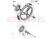 SUZUKI GS450L D (1983) 69 - FRONT WHEEL (MODEL D E34)