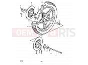 SUZUKI GS550E T (1996) 51 - FRONT WHEEL (FOR CAST WHEEL)