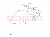 40 - FRONT FENDER - Suzuki GSF400 M (1991) Bandit (E03,E28,E33)