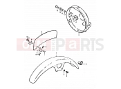 SUZUKI GT250 X (1999) 63 - FRONT FENDER - HEADLAMP HOUSING