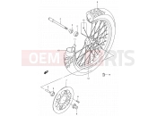 SUZUKI LS650P T (1996) Savage (E03,E28,E33) 43 - FRONT WHEEL