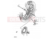 SUZUKI RM250 M (1991) (E02,E04,E24) 25 - FRONT WHEEL (MODEL K/L/M)