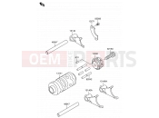 SUZUKI RM65 K5 (2005) (E19) 8 - GEAR CHANGE DRUM/SHIFT FORK