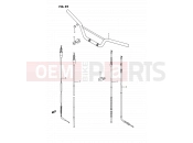 25 - HANDLEBAR - CONTROL CABLE - Suzuki RM80 M (1991) (E24)