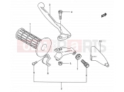 29 - LEFT HANDLE GRIP (MODEL G/H/J) - Suzuki RM80 G (1986) (E03,E28,E33)
