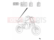 SUZUKI RM80 P (1993) (E03,E28,E33) 43 - LABEL