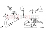 HONDA FJS400A9 SILVER WING 400 ABS 2009 F-3 SWITCH / CABLE / MIRROR