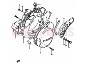 SUZUKI TS250X H (1987) 5 - CRANKCASE COVER
