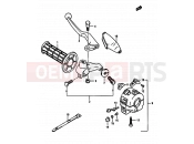 53 - LEFT HANDLE SWITCH (MODEL H/J/K E15,E16,E17,E22,MODEL K E02) - Suzuki TS250X J (1988)