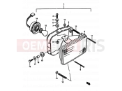 SUZUKI TS250X K (1989) 23 - HEADLAMP (E01,E24)