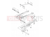 39B - REAR SWINGING ARM (MODEL M E17) - Suzuki TS50XK E (1984)