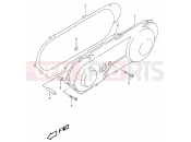 SUZUKI UX50W Y (2000) Zillion 3 - CRANKCASE LH COVER